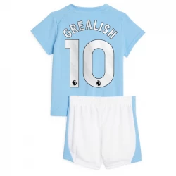Børn Manchester City Jack Grealish #10 Fodboldtrøjer 2023-24 Hjemmebanesæt